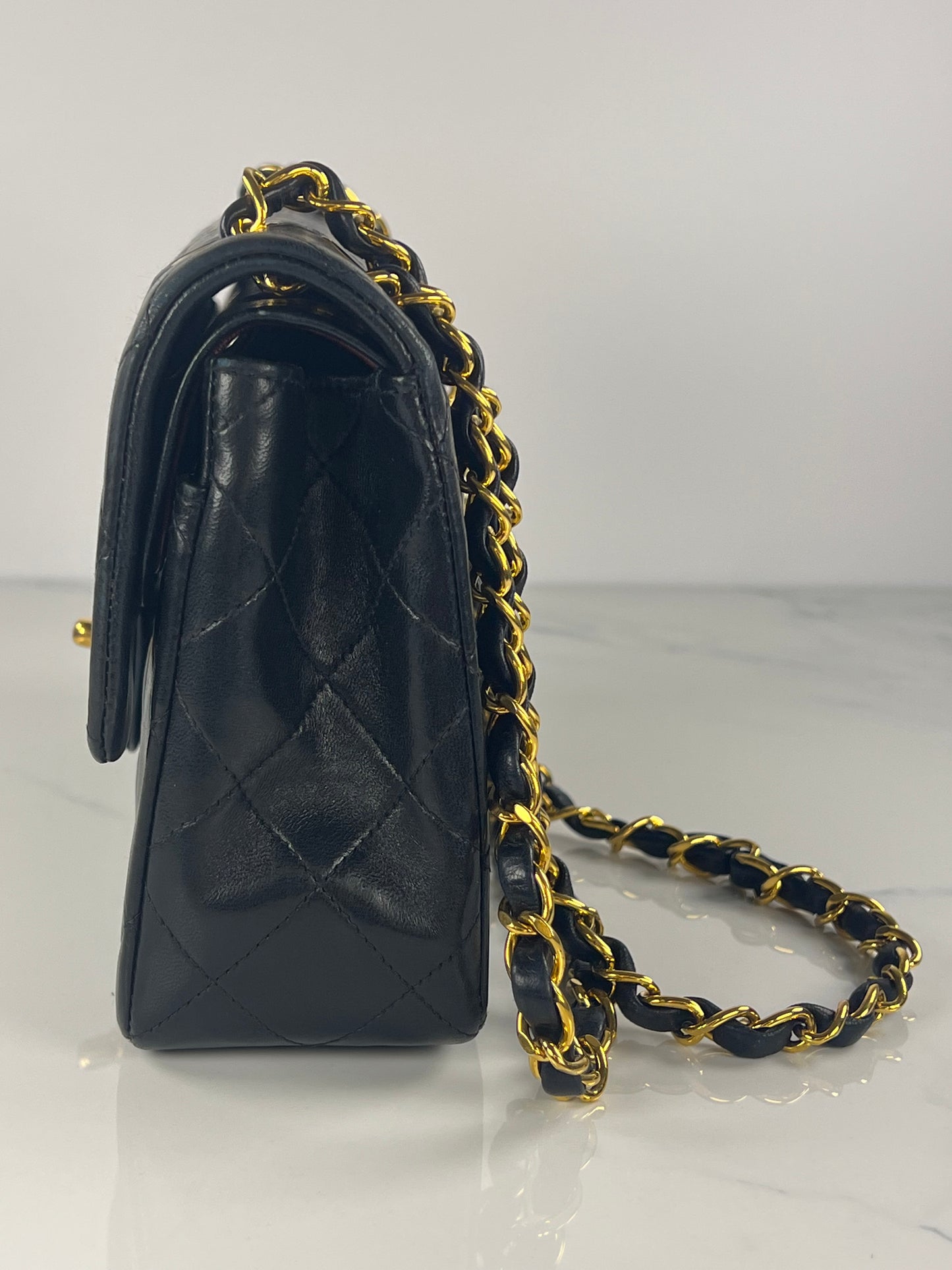 Black Small Classic Flap
