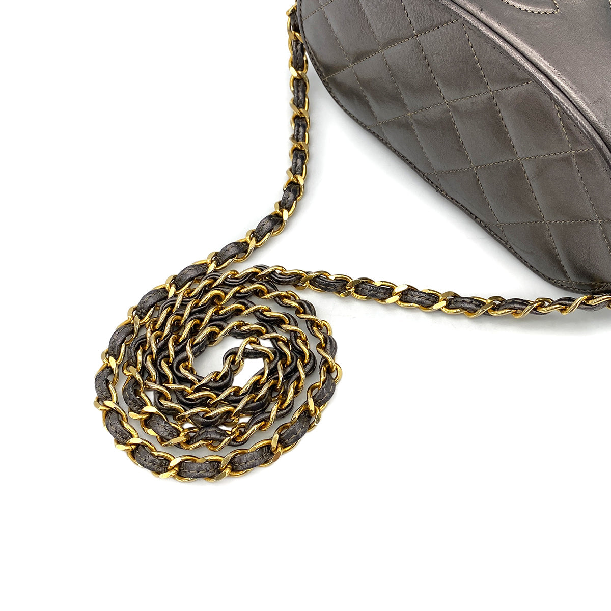 Vintage Bucket Shoulder Bag - Metallic Calfskin