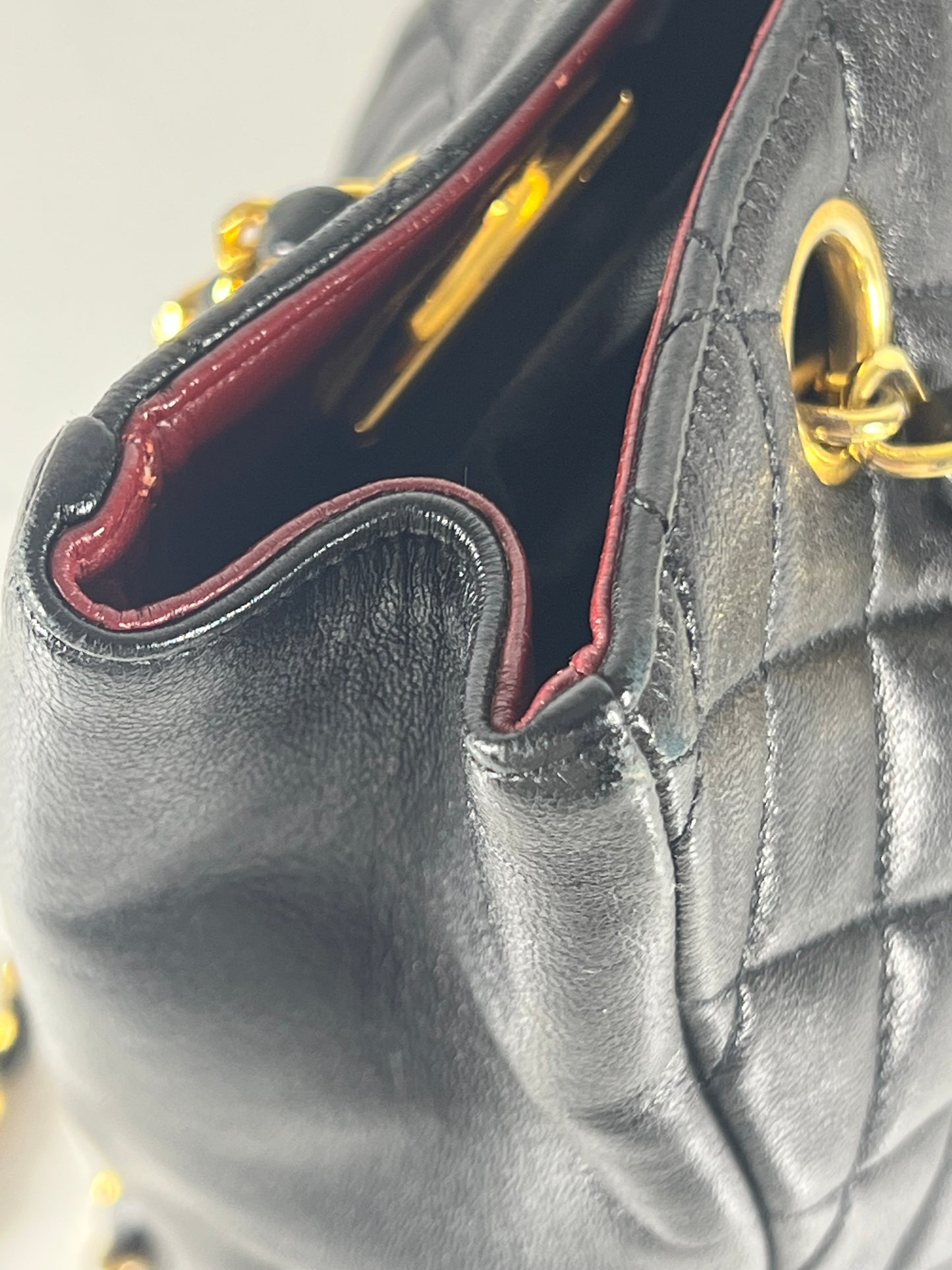 Chanel Black Lambskin Shoulder Bag