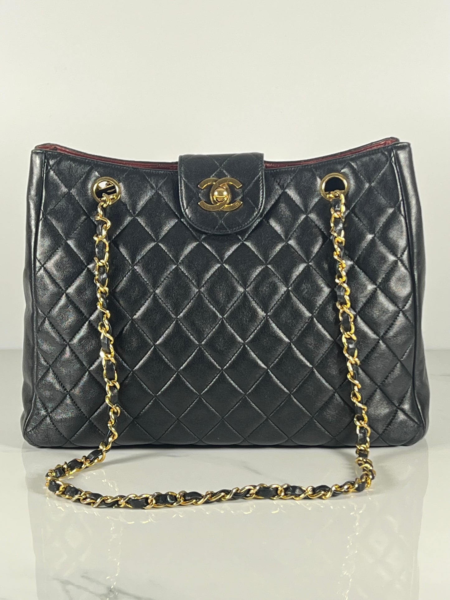 Chanel Black Lambskin Shoulder Bag