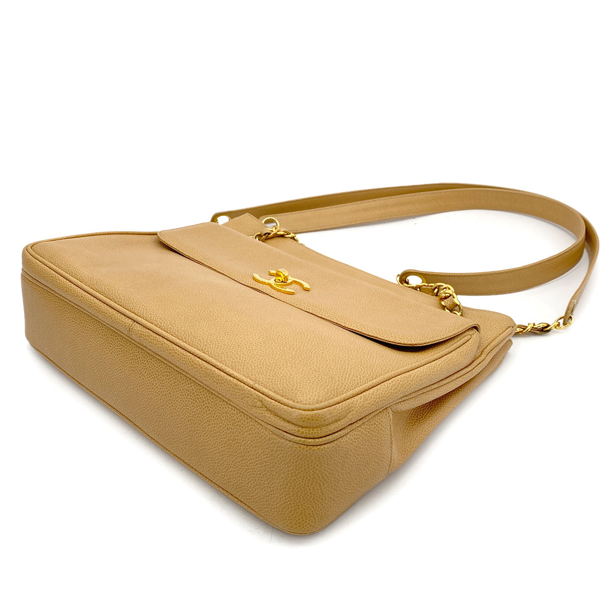 Vintage Beige Caviar Tote