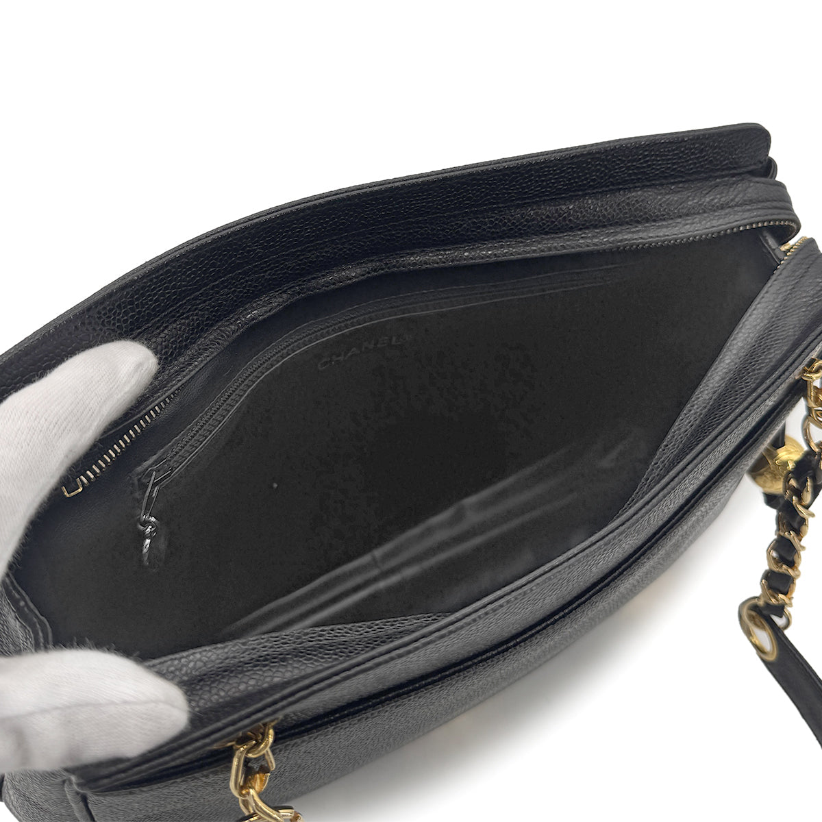 Vintage Triple Coco Tote -  Black Caviar