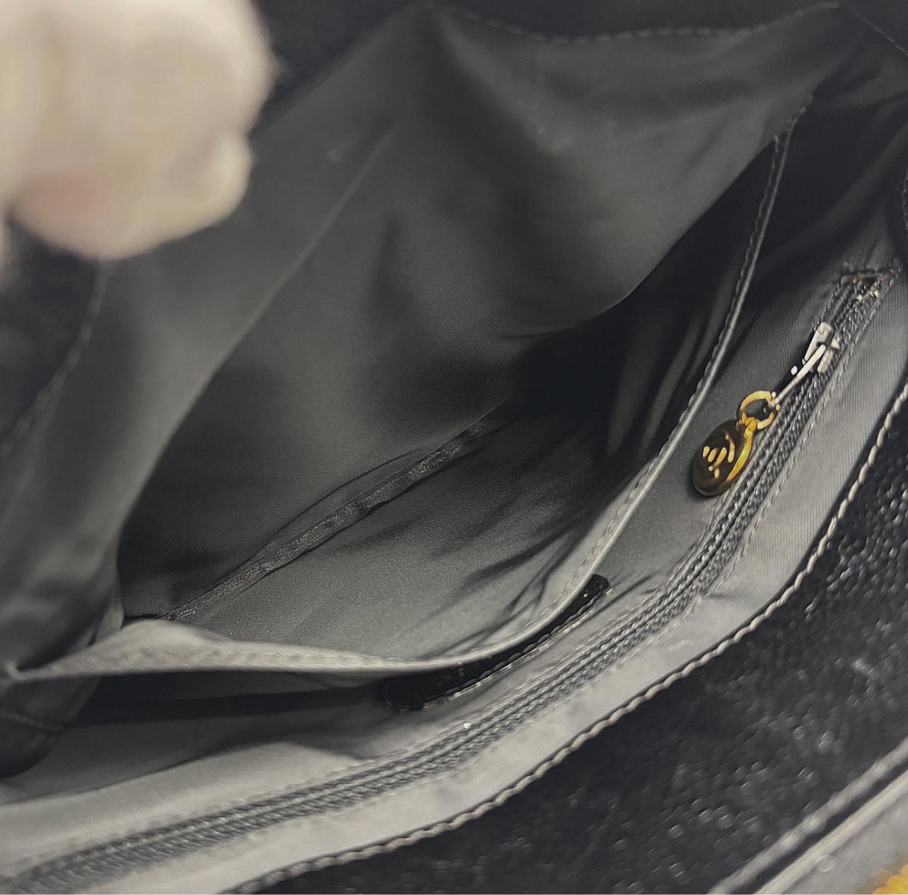 Vintage Chain Tote - Black Caviar