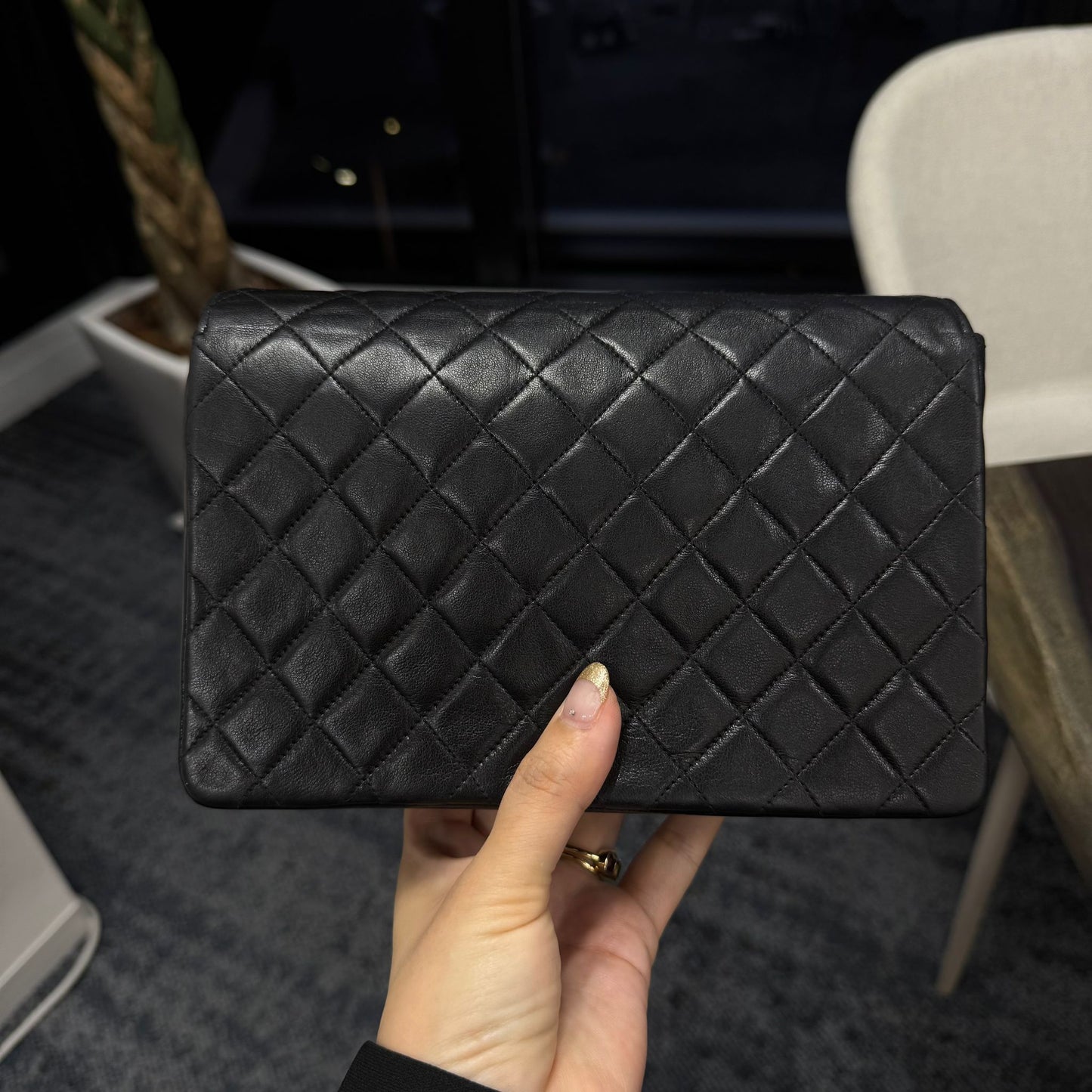 Vintage CC Chain Flap - Black Lambskin