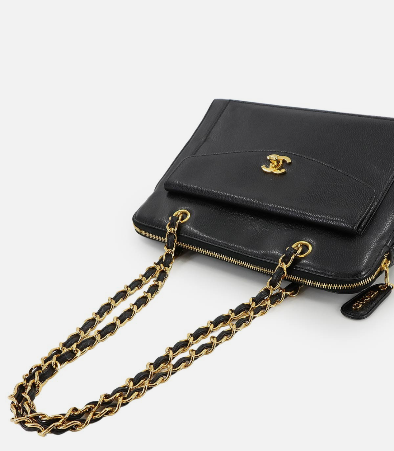 Vintage Chain Tote - Black Caviar
