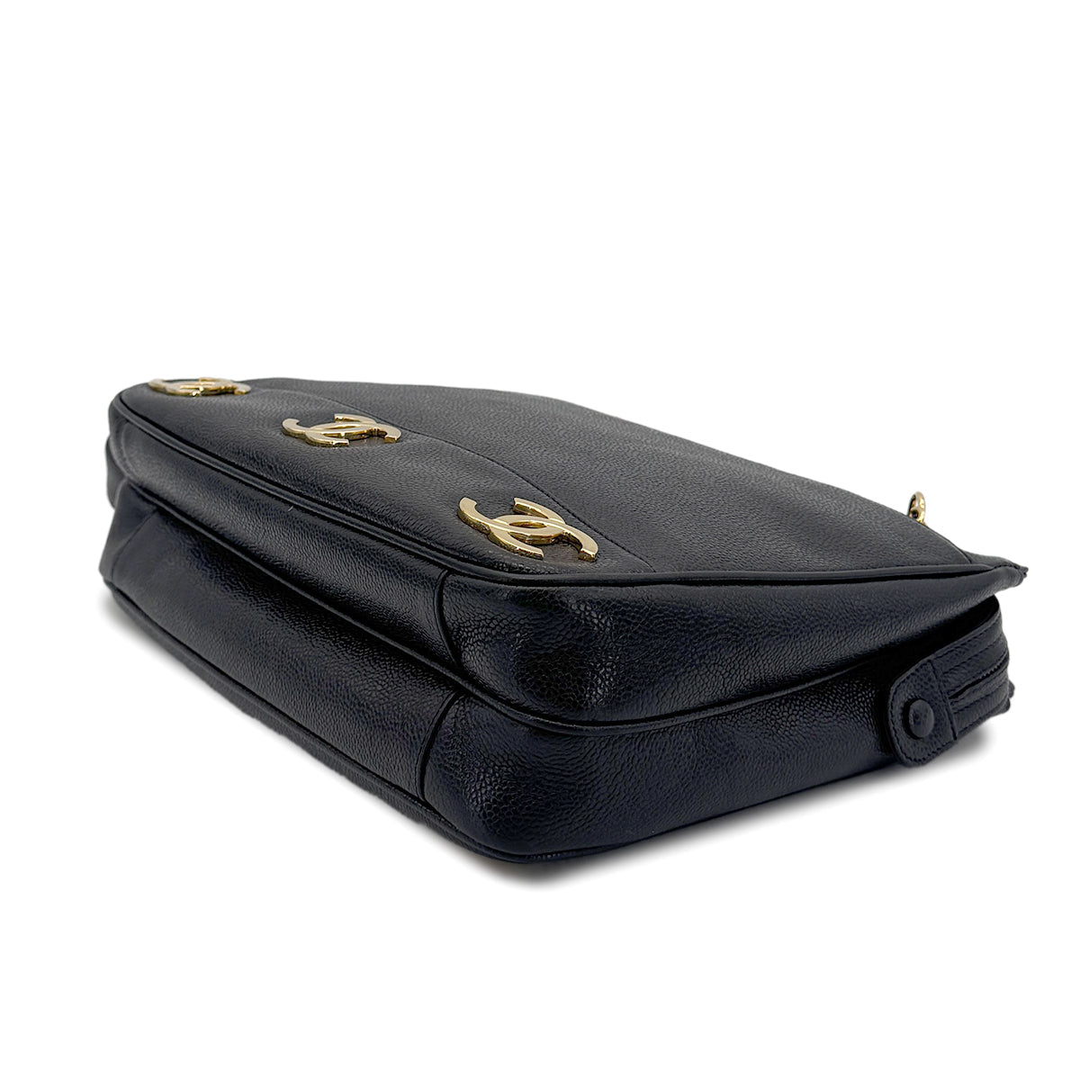 Vintage Triple Coco Tote -  Black Caviar