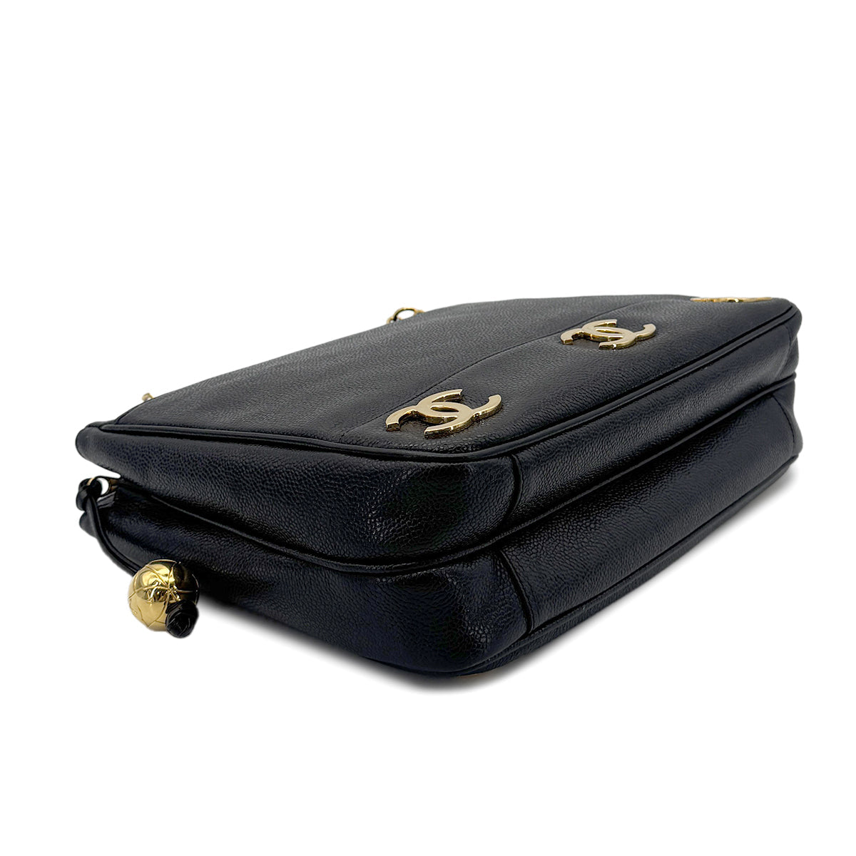 Vintage Triple Coco Tote -  Black Caviar