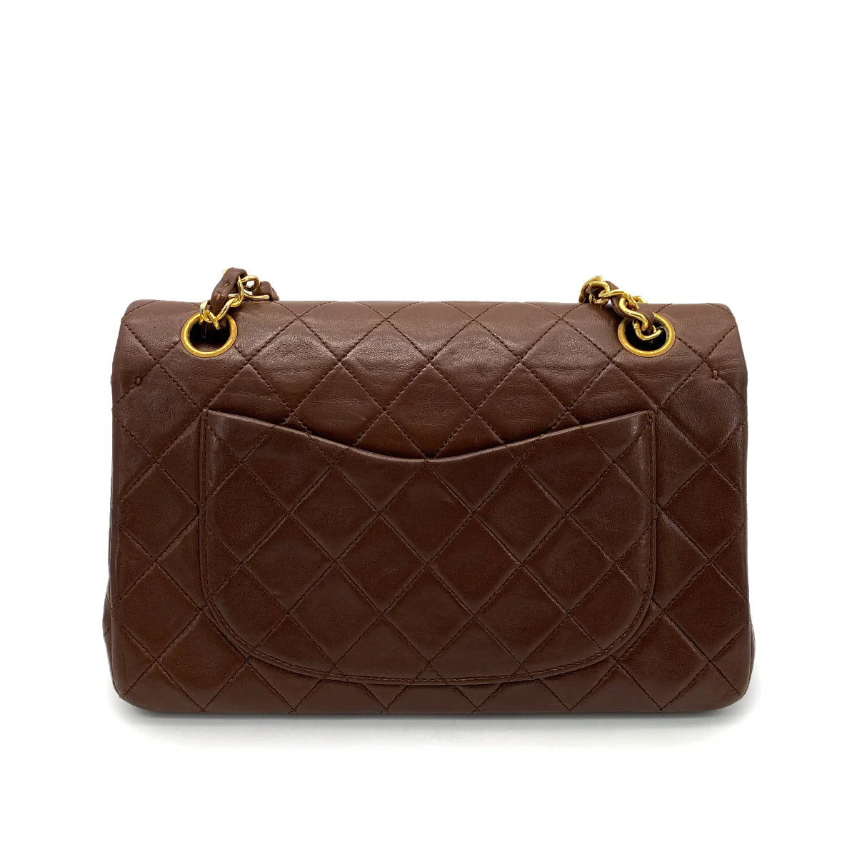 Vintage Brown Small Classic Flap