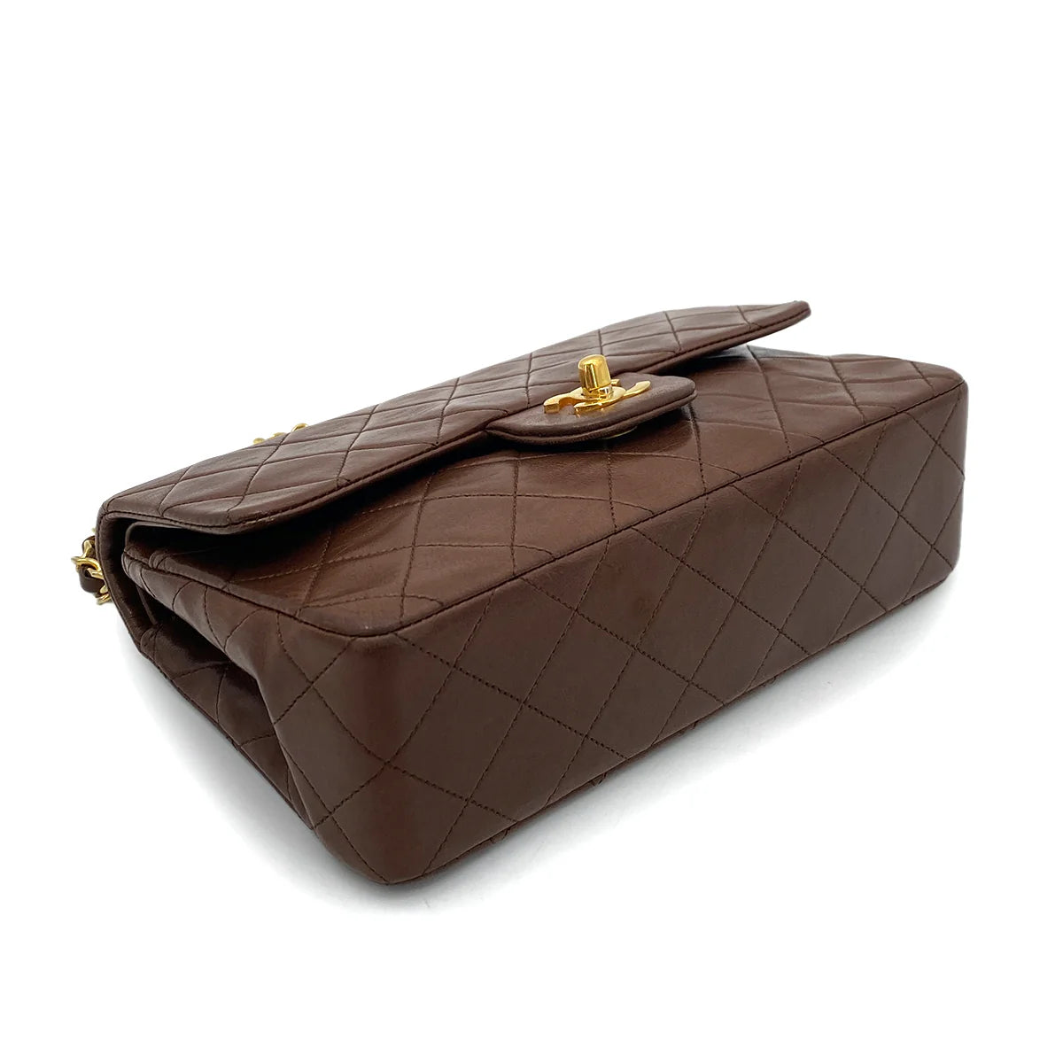 Vintage Brown Small Classic Flap