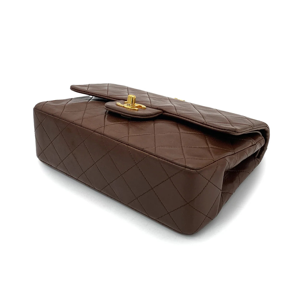 Vintage Brown Small Classic Flap