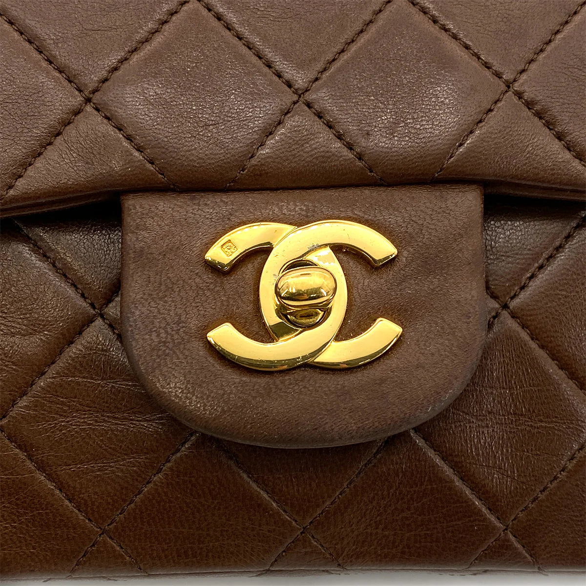 Vintage Brown Small Classic Flap