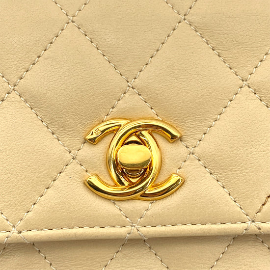 Vintage Mini Rectangle - Beige Lambskin