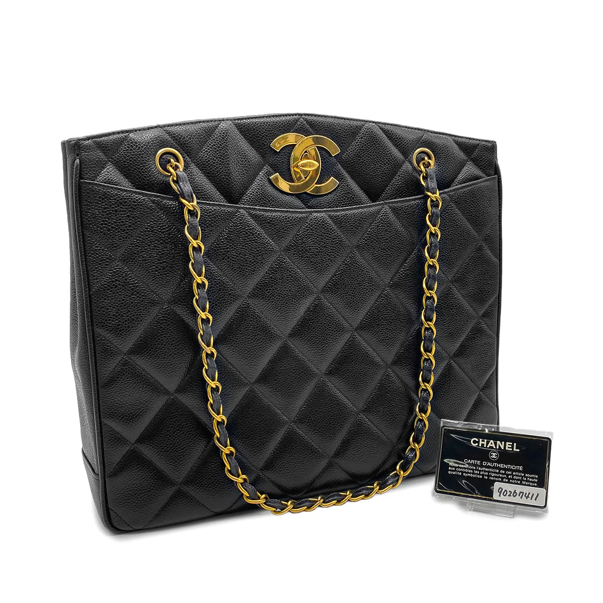 Vintage Deca Caviar Shoulder Tote