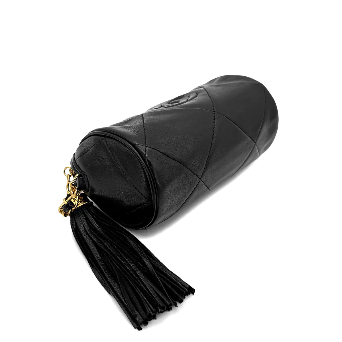 Vintage Mini Barrel - Black Lambskin
