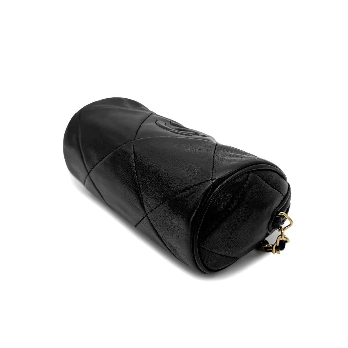 Vintage Mini Barrel - Black Lambskin