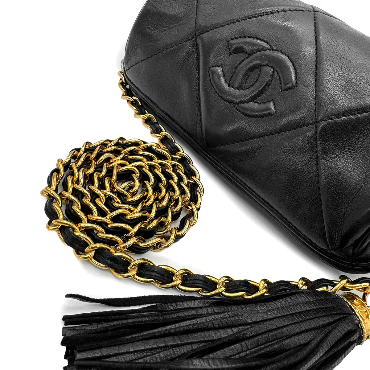 Vintage Mini Barrel - Black Lambskin