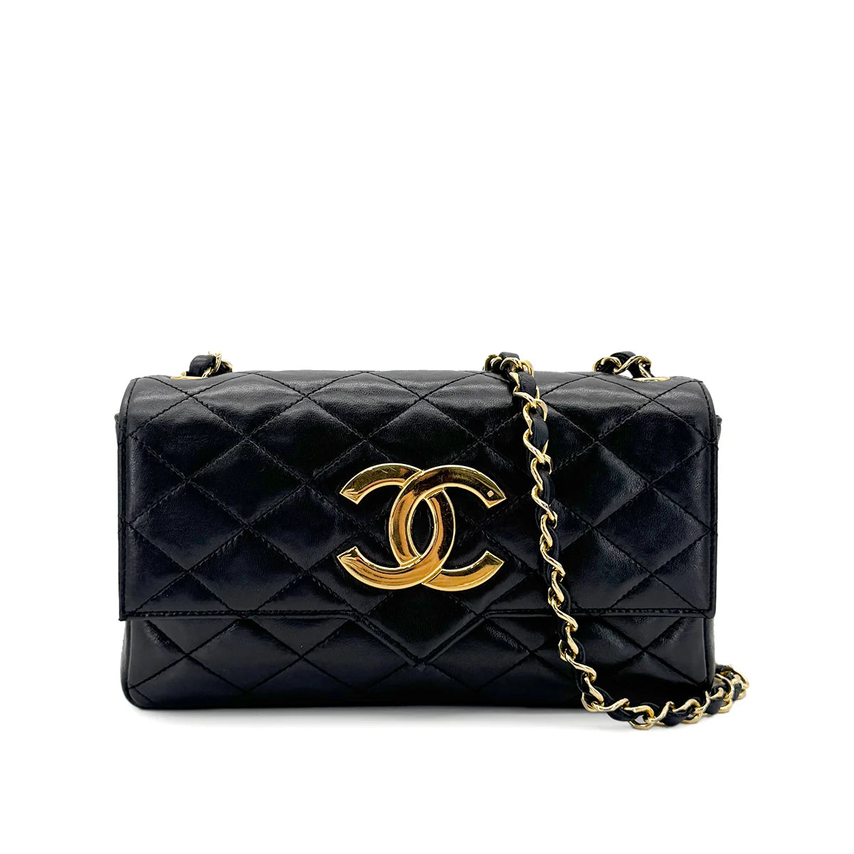 Vintage Deca Envelope Flap - Black Lambskin