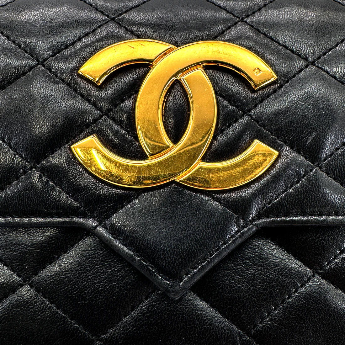 Vintage Deca Envelope Flap - Black Lambskin