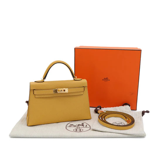 Hermes Mini Kelly - Paille Veau Epsom Leather