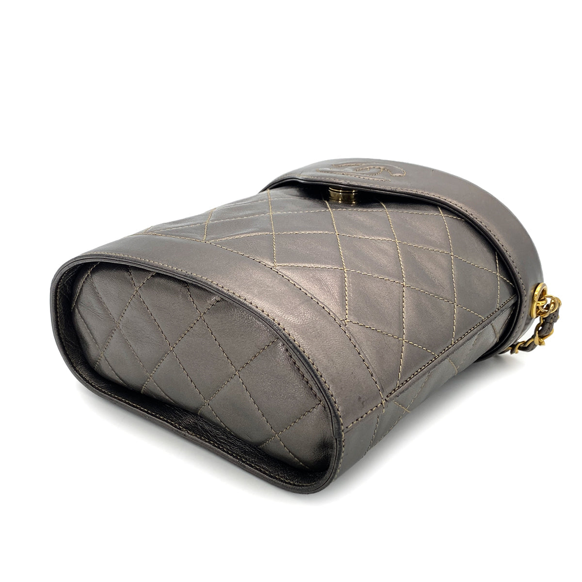 Vintage Bucket Shoulder Bag - Metallic Calfskin