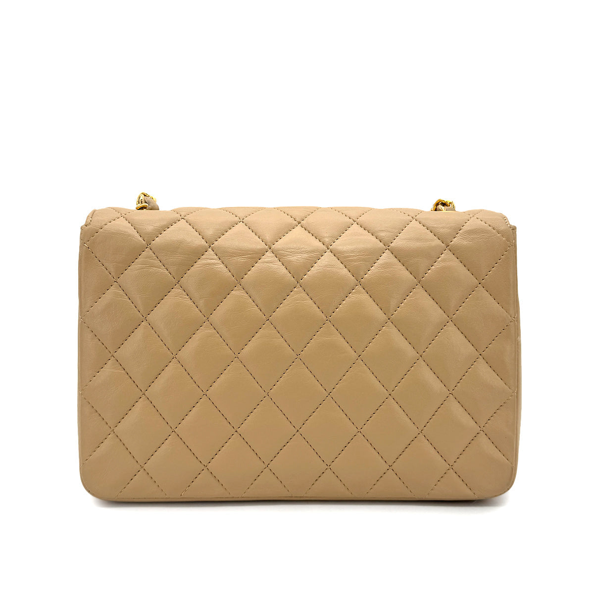 Vintage Beige Half Moon Flap