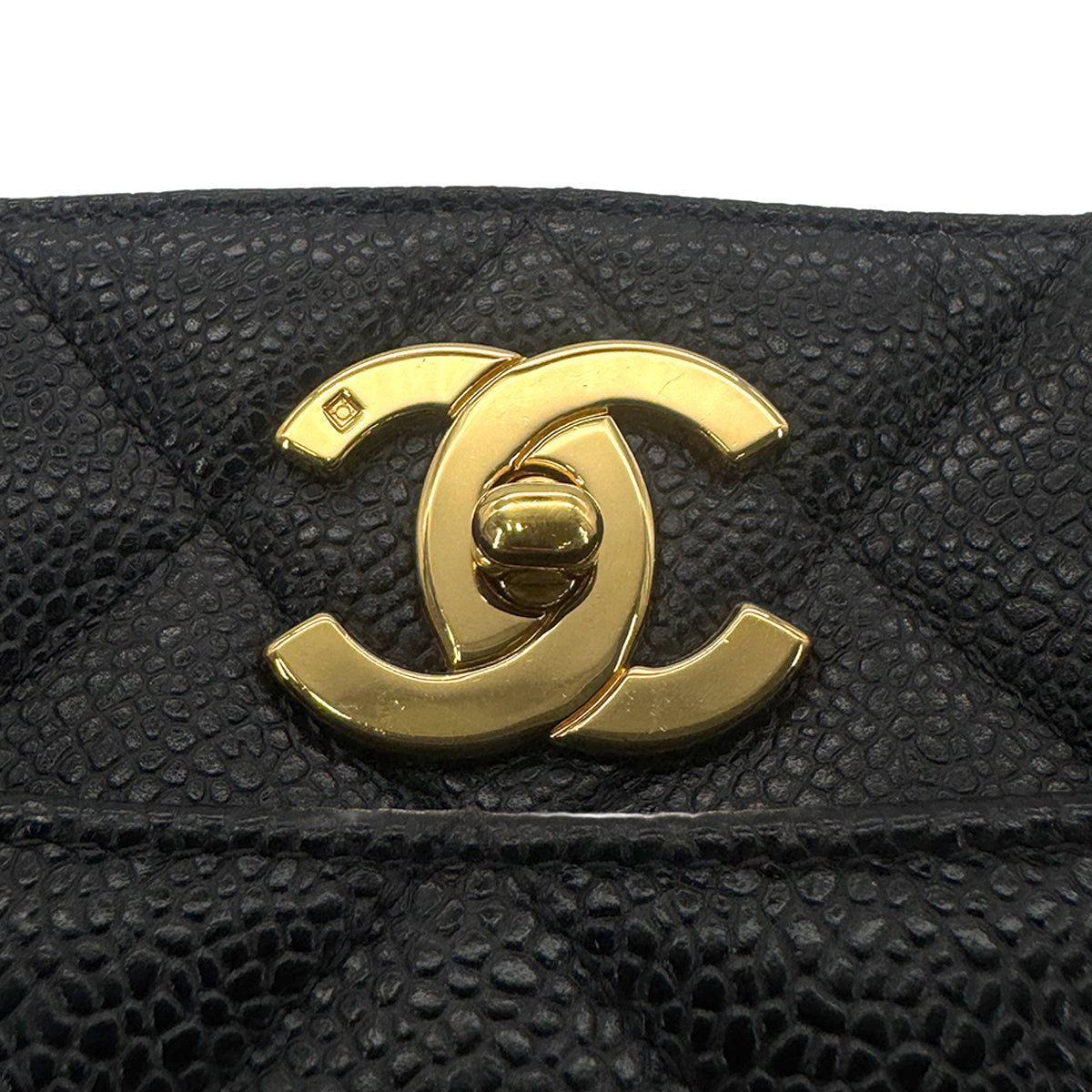 Black Vintage Caviar Shoulder Tote (Available at Ladybird)