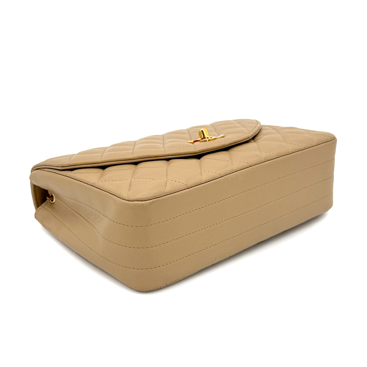 Vintage Beige Half Moon Flap