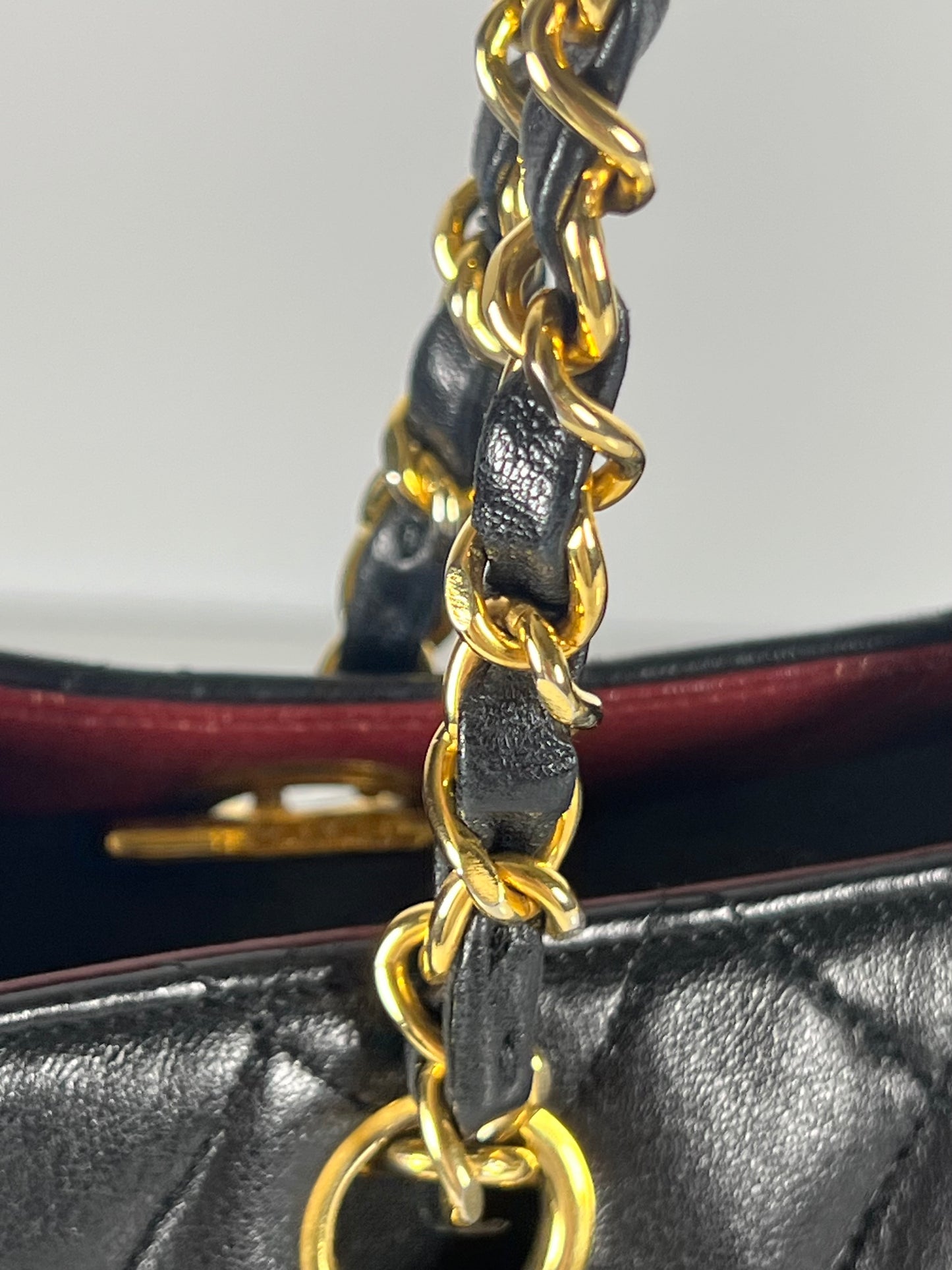 Chanel Black Lambskin Shoulder Bag