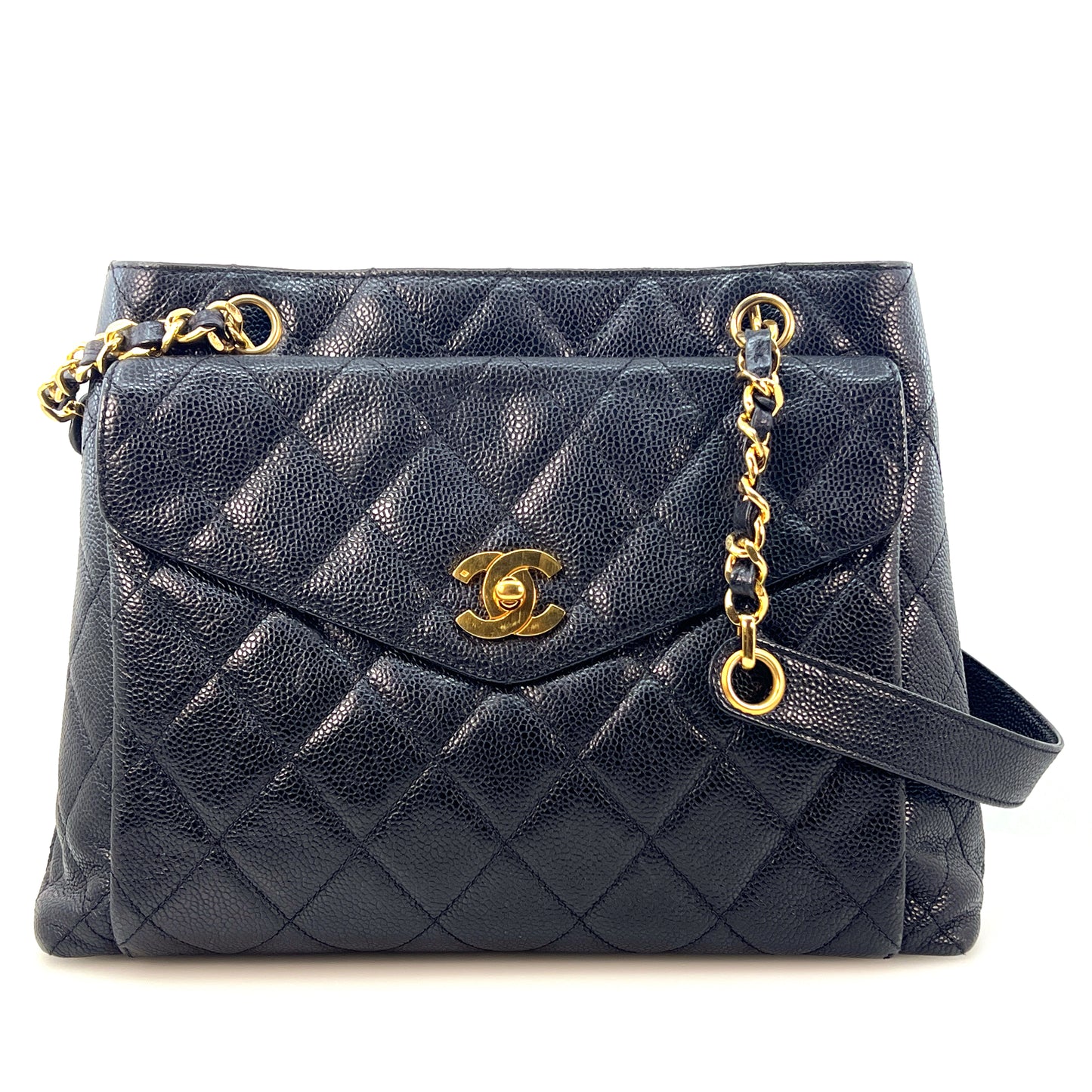 Vintage Front Pocket Shoulder Tote