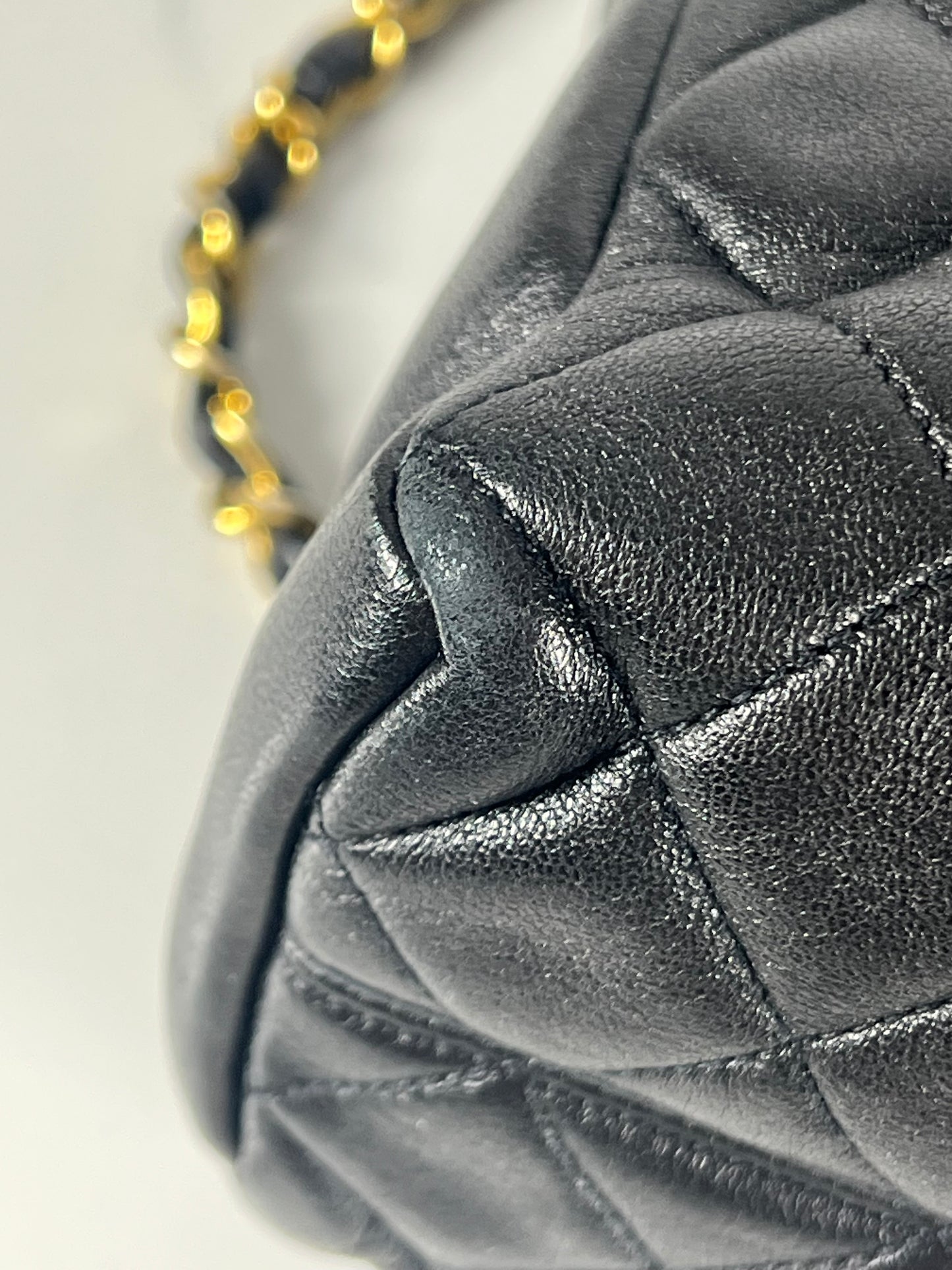 Chanel Black Lambskin Shoulder Bag