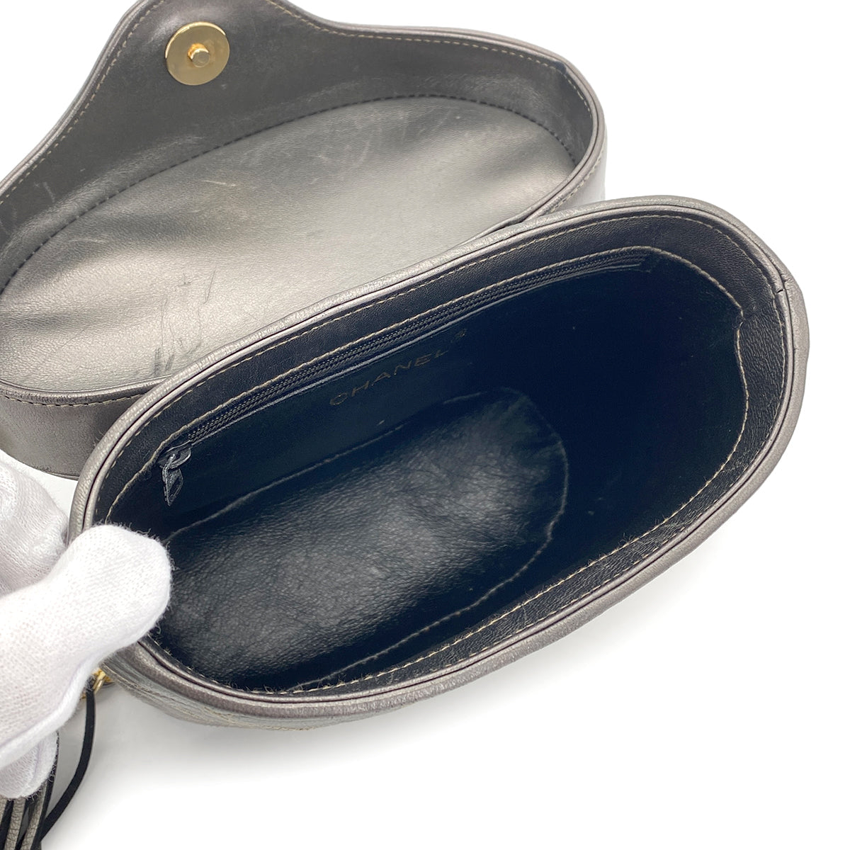 Vintage Bucket Shoulder Bag - Metallic Calfskin