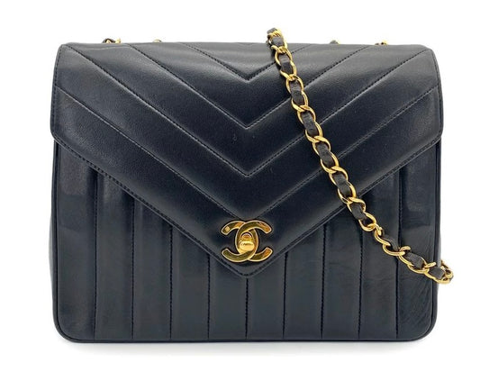 Vintage Chevron Quilted Envelope Flap