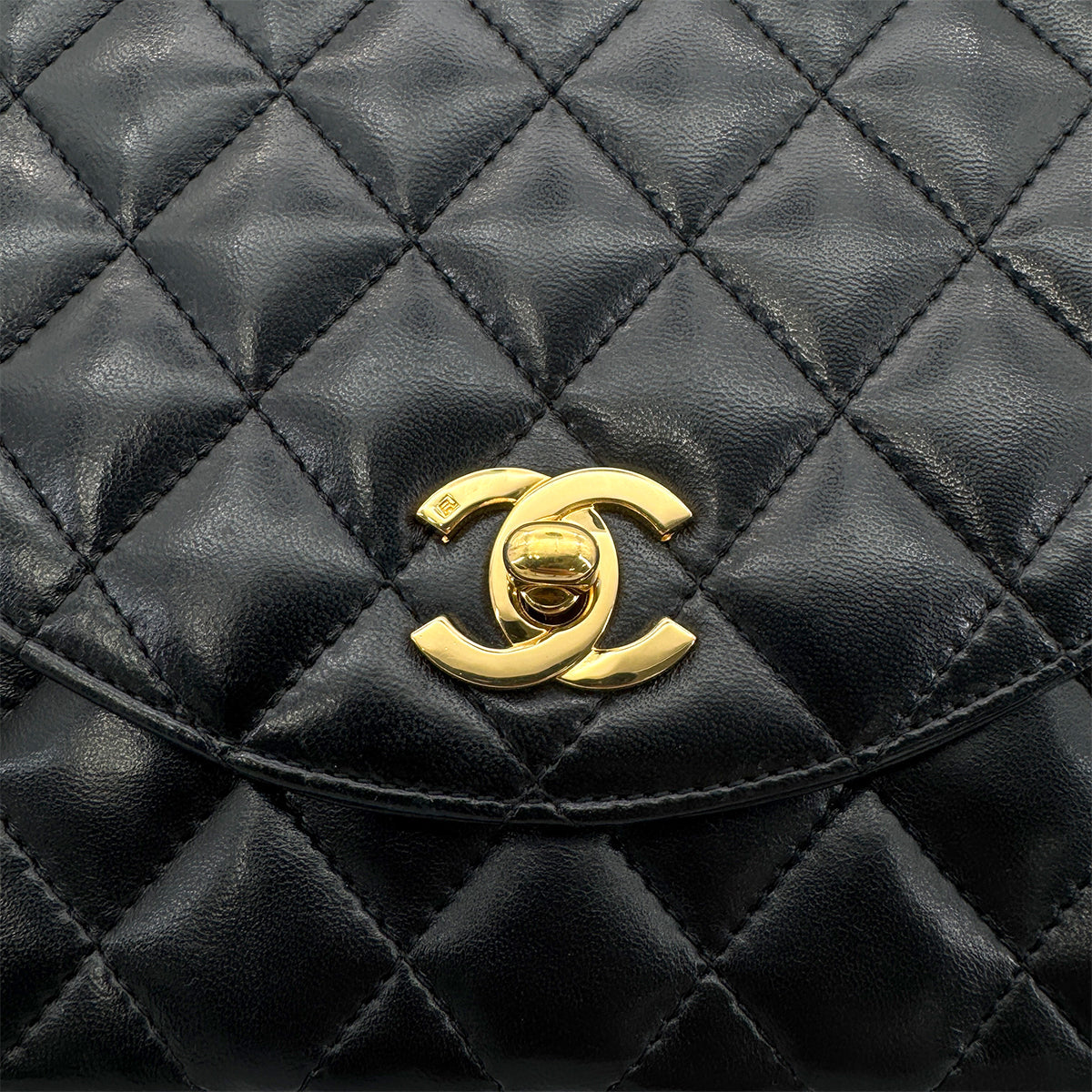 Vintage Black Half Moon Flap (Available at Ladybird)