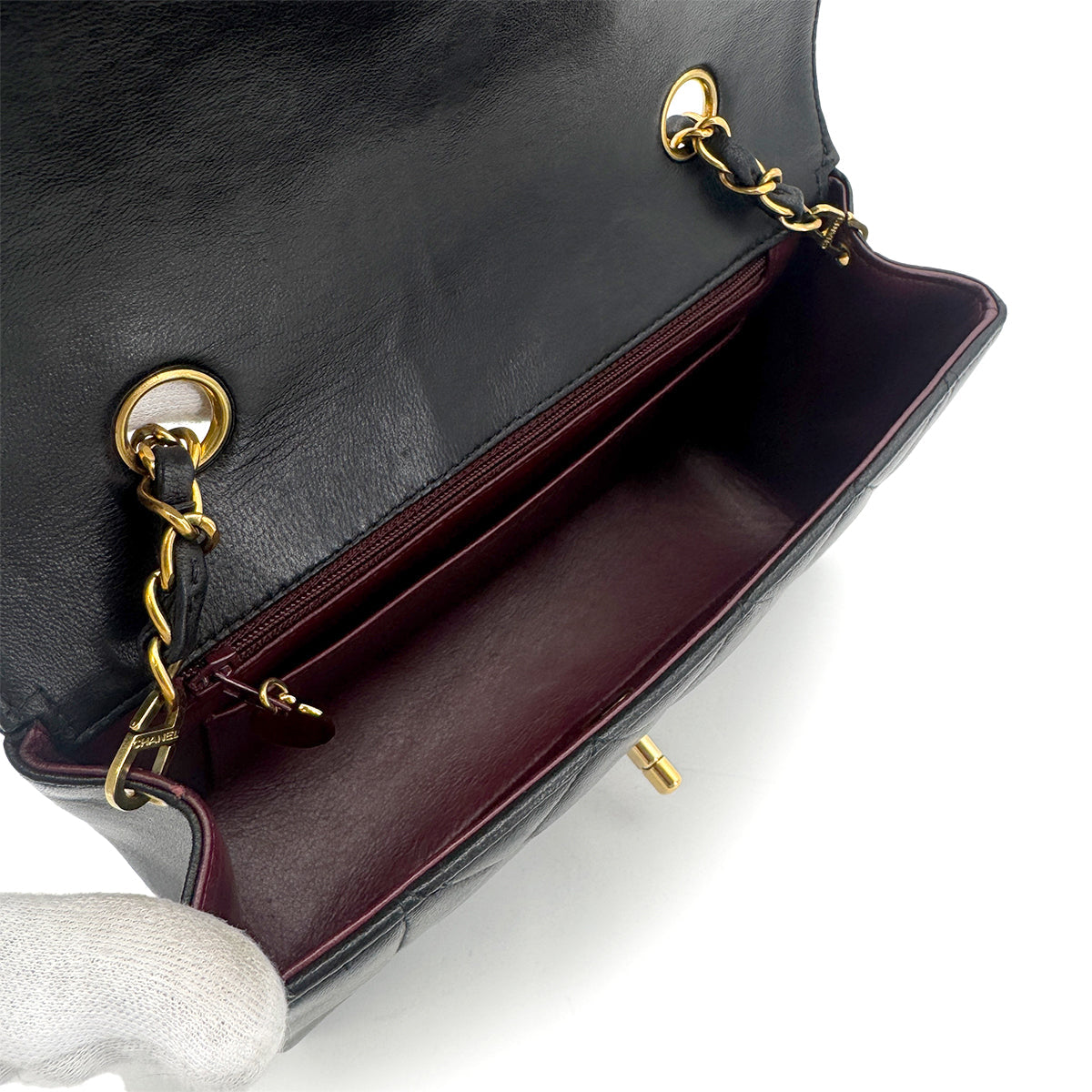 Black Vintage Small Diana Flap (Available at Ladybird)