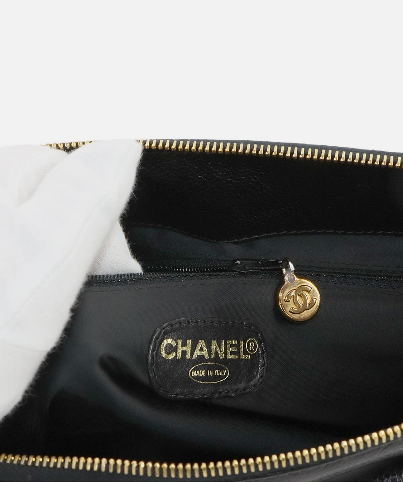 Vintage Chain Tote - Black Caviar