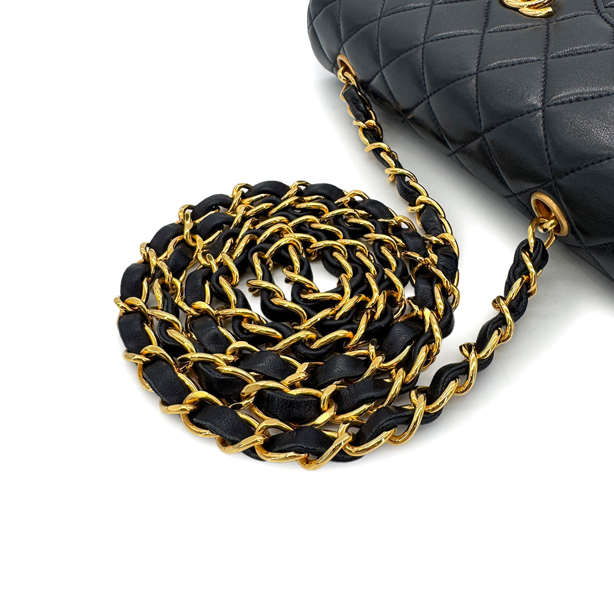Vintage Navy Curved Mini Flap (Available at Ladybird)