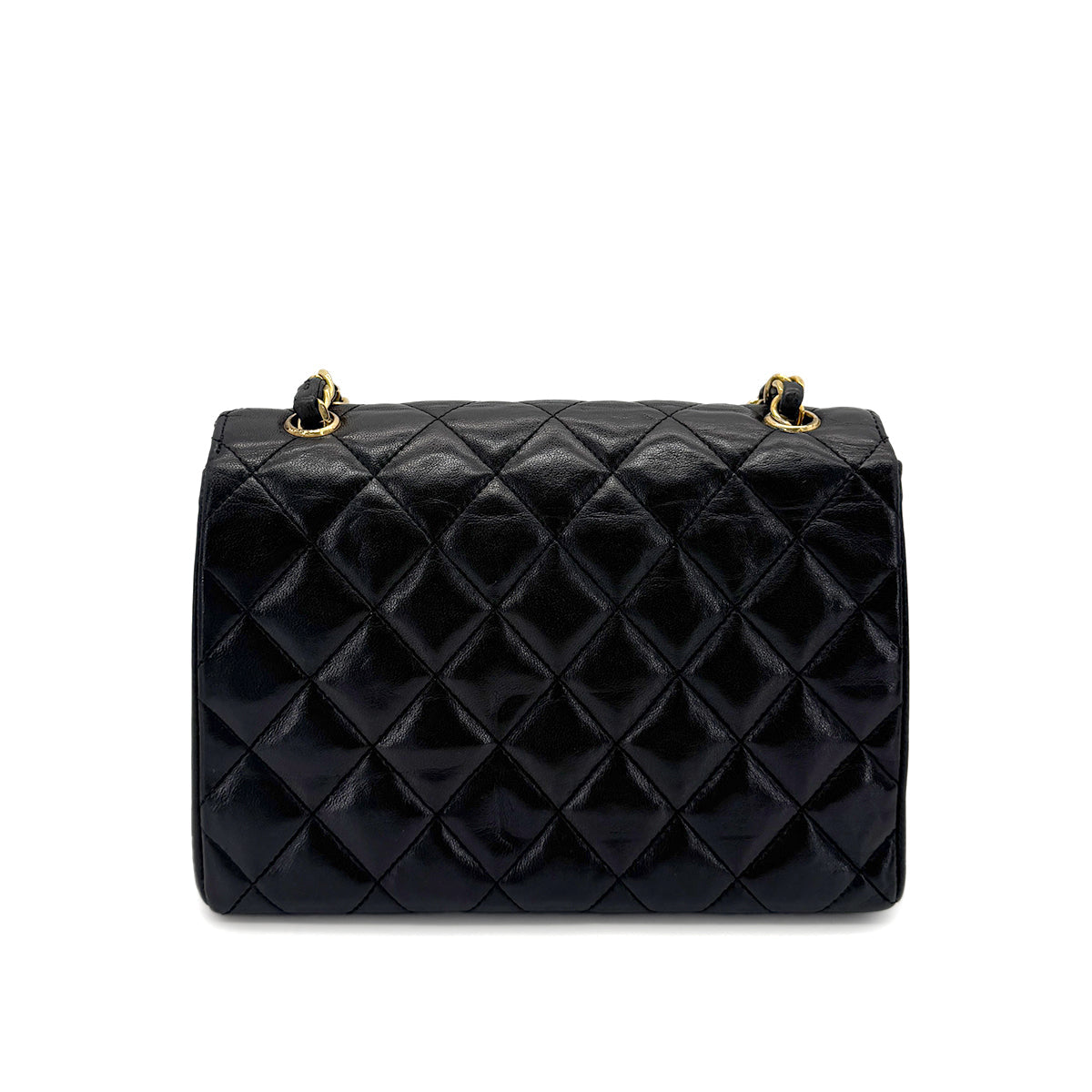 Vintage Square Deca Envelope Bag - Black Lambskin