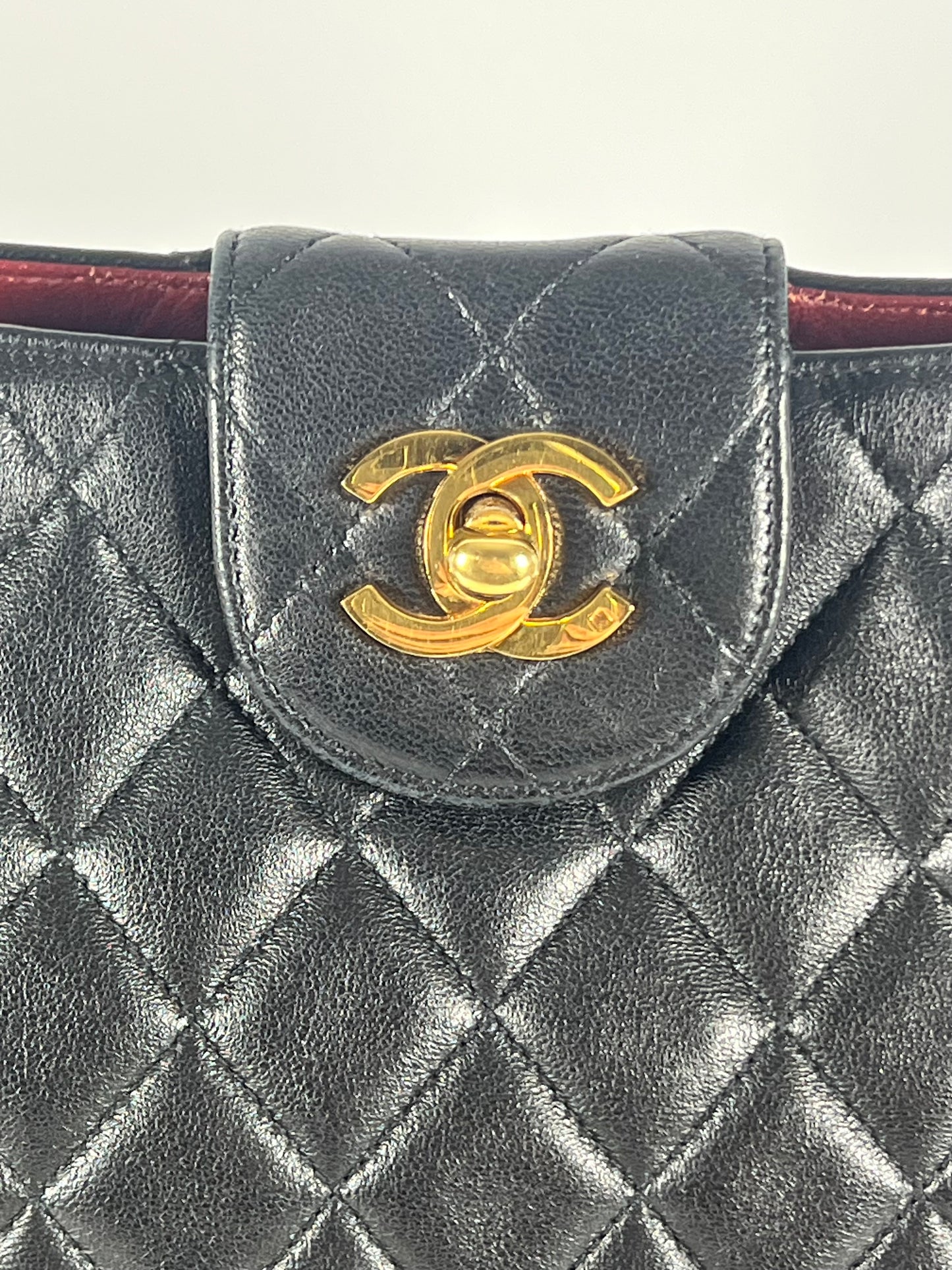 Chanel Black Lambskin Shoulder Bag