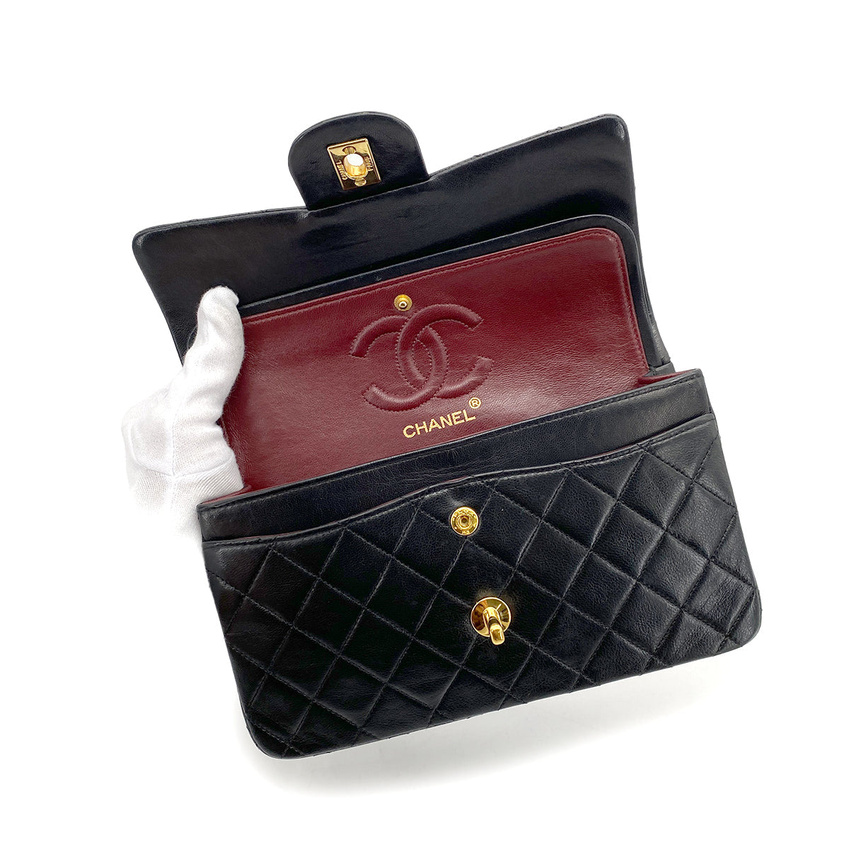 Vintage Black Small Classic Flap