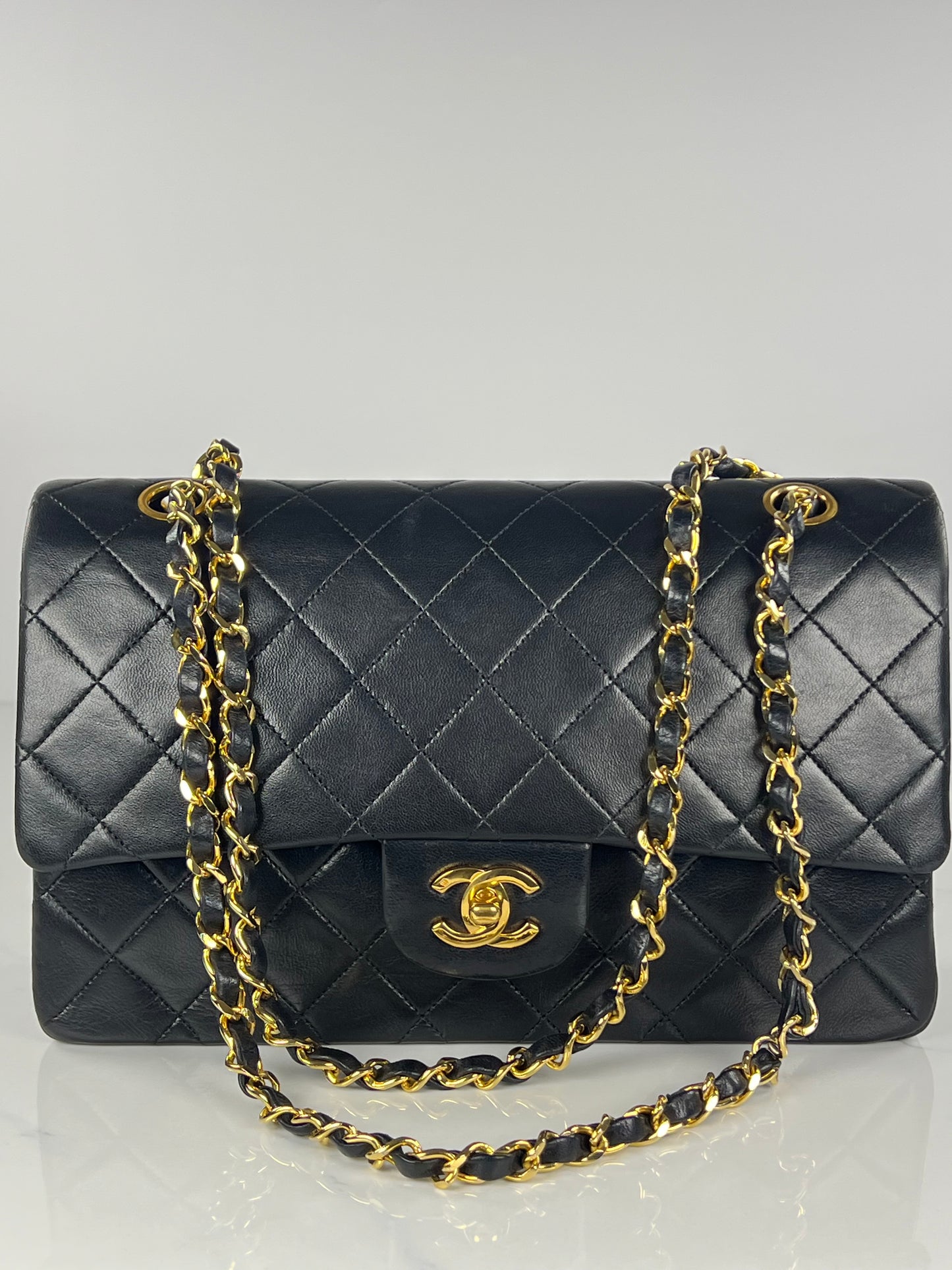 Black Vintage Medium Classic Flap