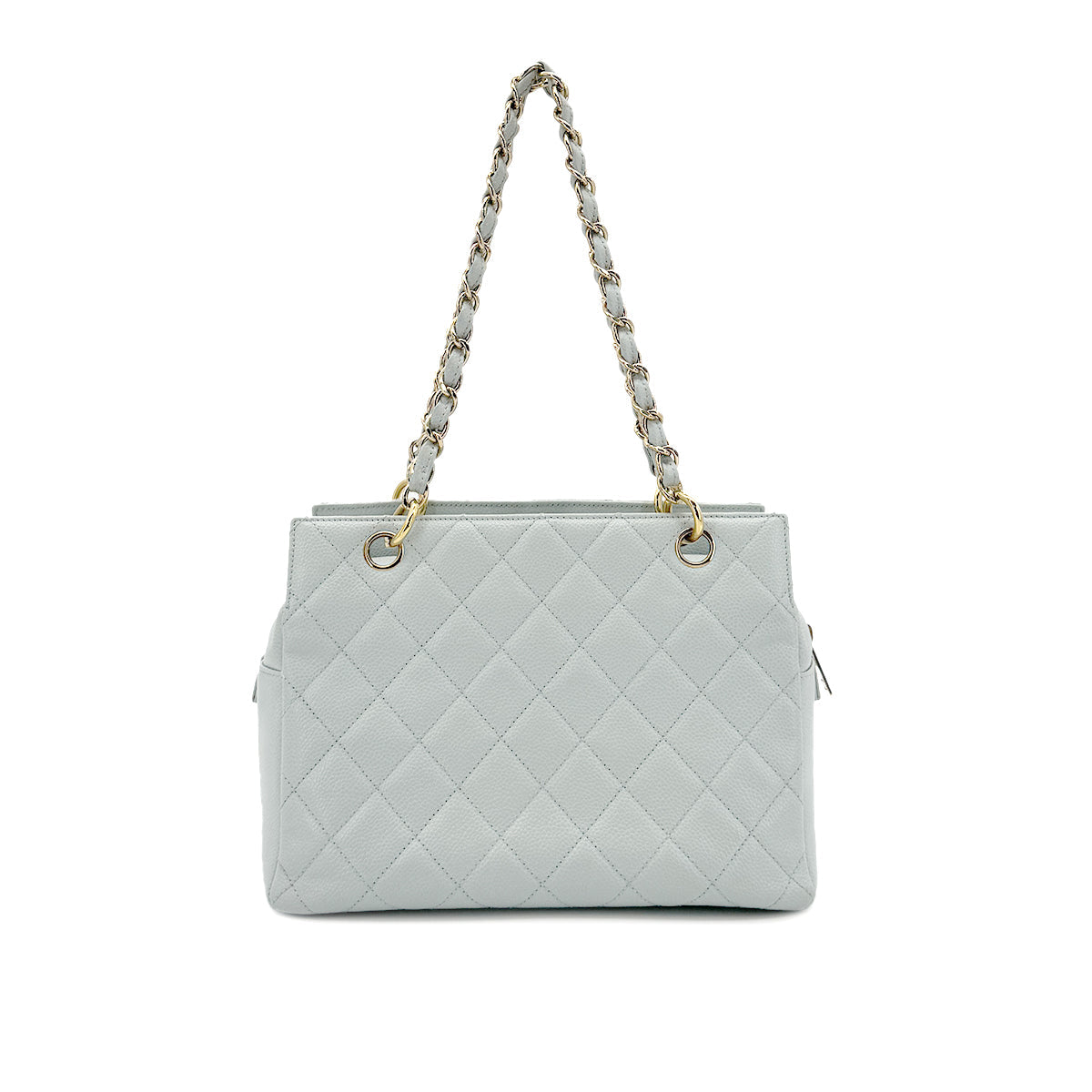 Vintage Light Blue Petite Shopping Tote