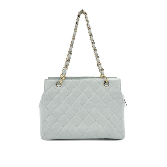 Vintage Light Blue Petite Shopping Tote