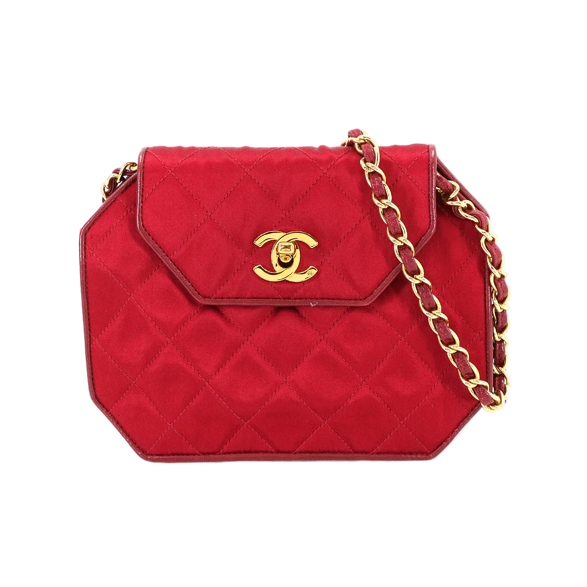 Vintage Octagon - Red Satin