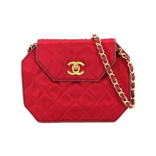Vintage Octagon - Red Satin