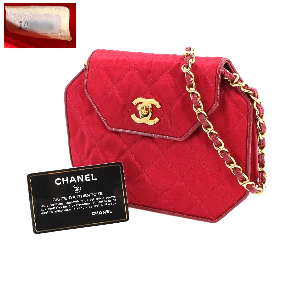 Vintage Octagon - Red Satin