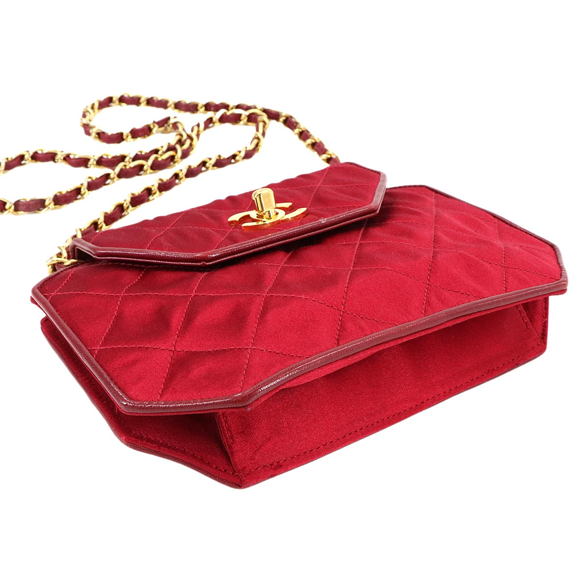 Vintage Octagon - Red Satin