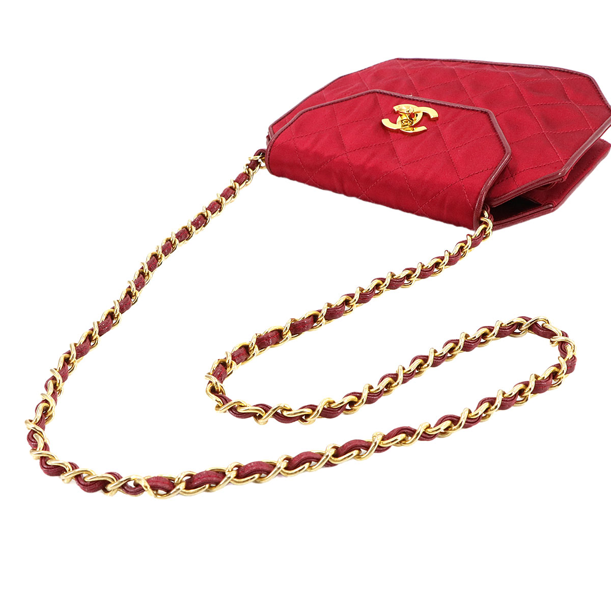 Vintage Octagon - Red Satin