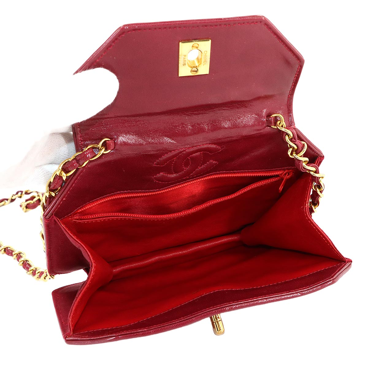 Vintage Octagon - Red Satin
