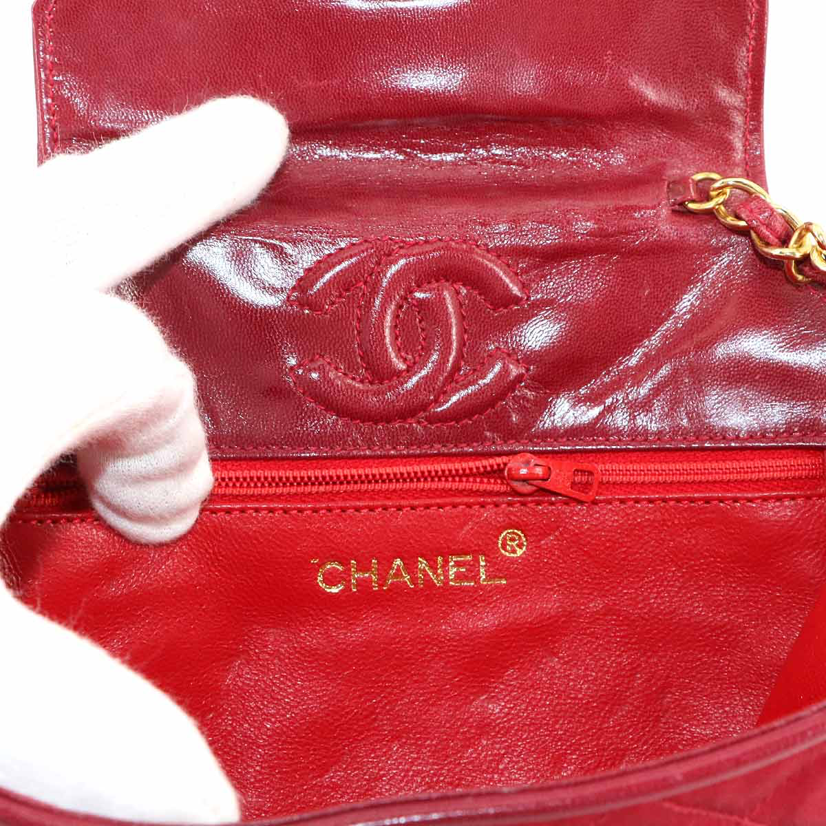 Vintage Octagon - Red Satin