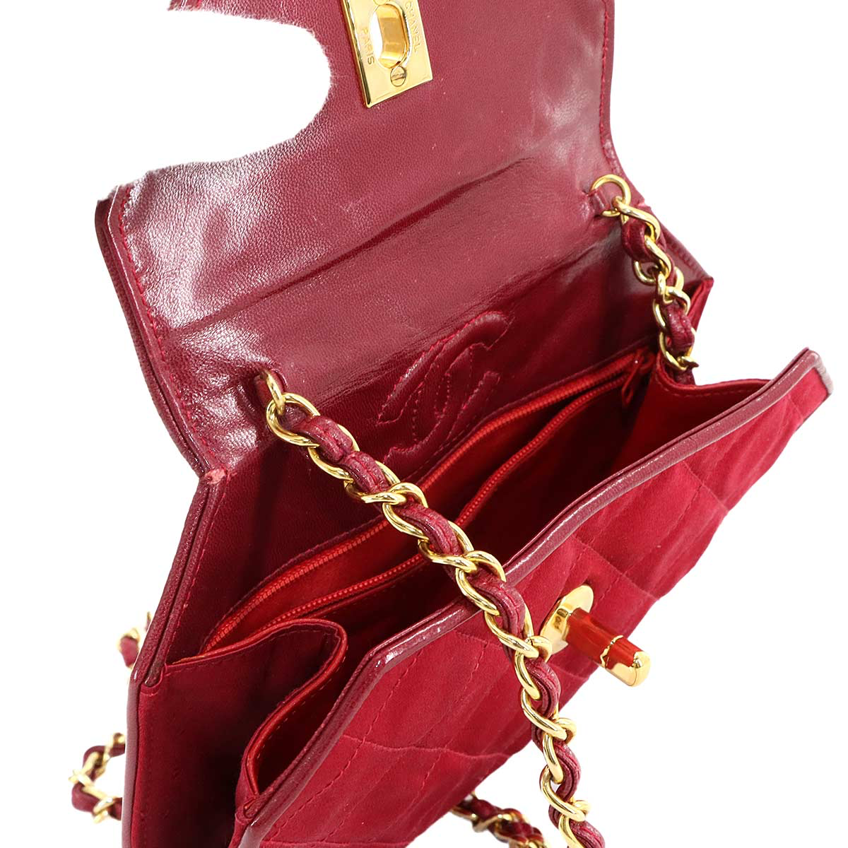 Vintage Octagon - Red Satin